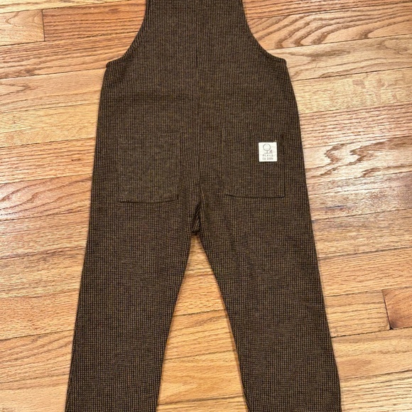 Zara Houndstooth Brown Jumpsuit size 2-3 Yr - Picture 3 of 6